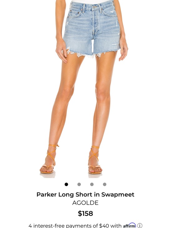 Agolde Pants - Agolde Light Blue Distressed High-Rise Denim Shorts